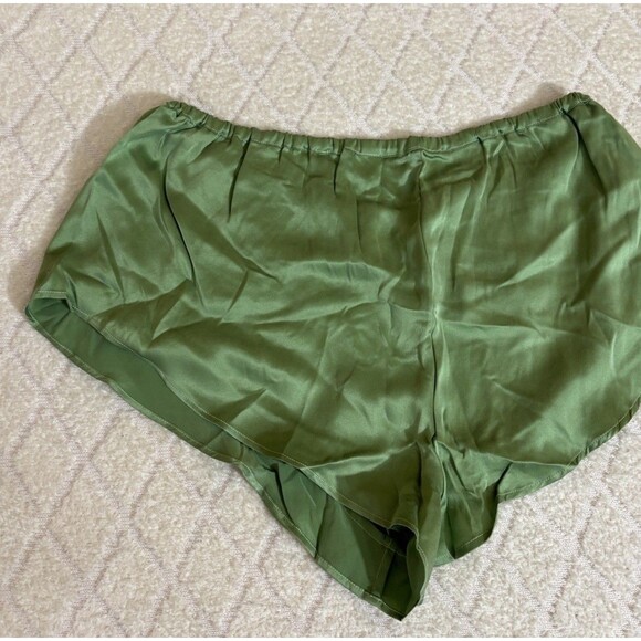 NWT Asceno Venice Sleep Shorts Jade Green 100% Silk Women’s Sleepwear Size L - Picture 8 of 8